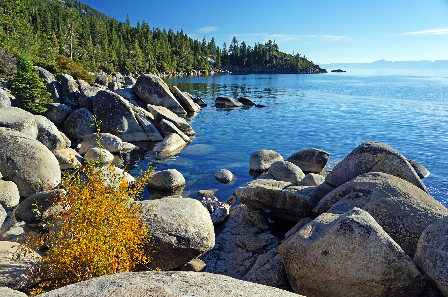 boulders along east shore Lake Tahoe, Nevada