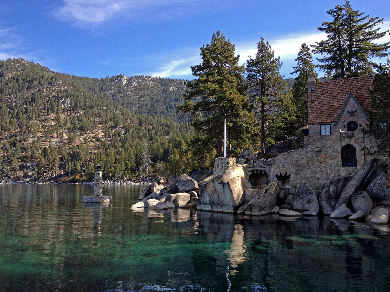 on the east shore of Lake Tahoe, Nevada